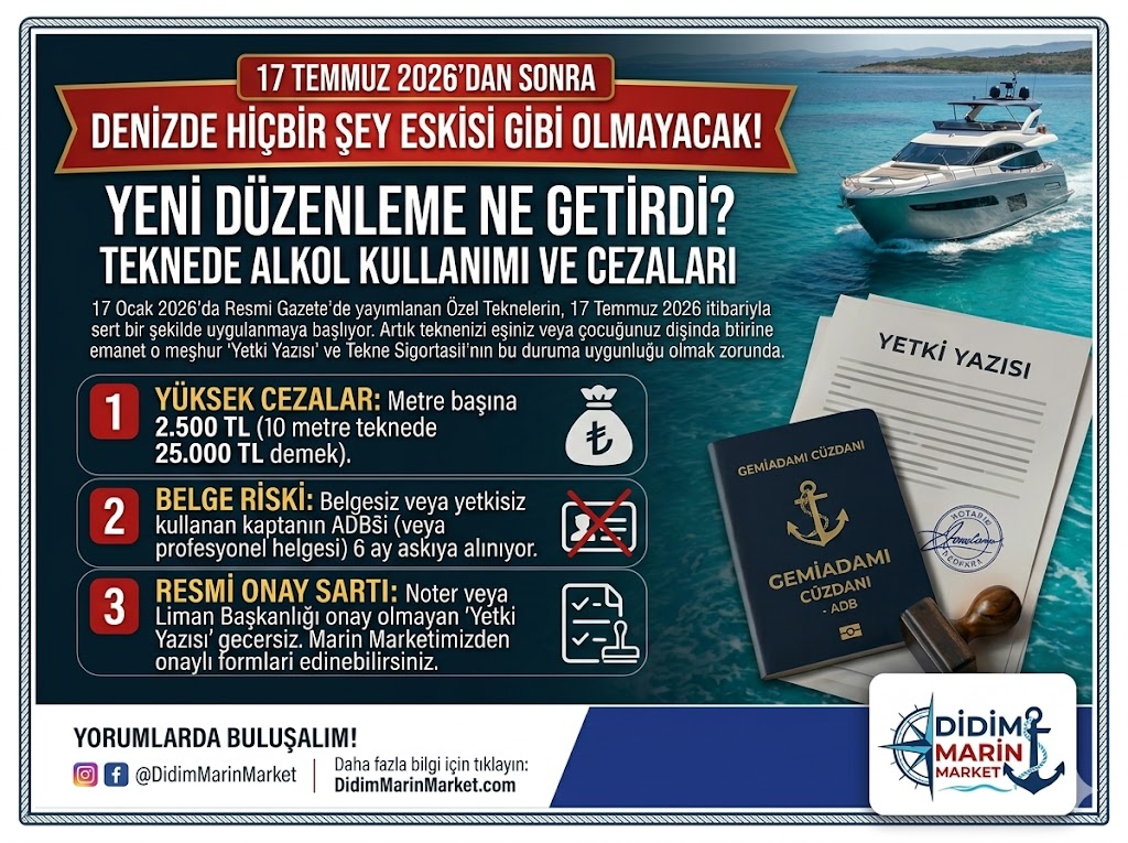 Teknede Alkollü Seyir Kuralları Denizde Yeni Dönem