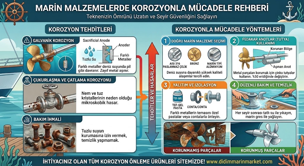 Teknenizin Ömrünü Uzatın: Marin Malzemelerde Korozyonla Mücadele Rehberi