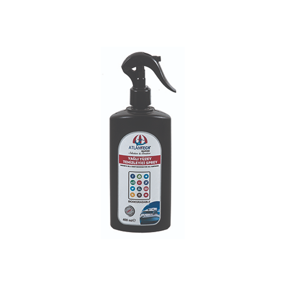 ATLANTECH YAĞLI YÜZEY TEMİZLEME SPREYİ 400 ML